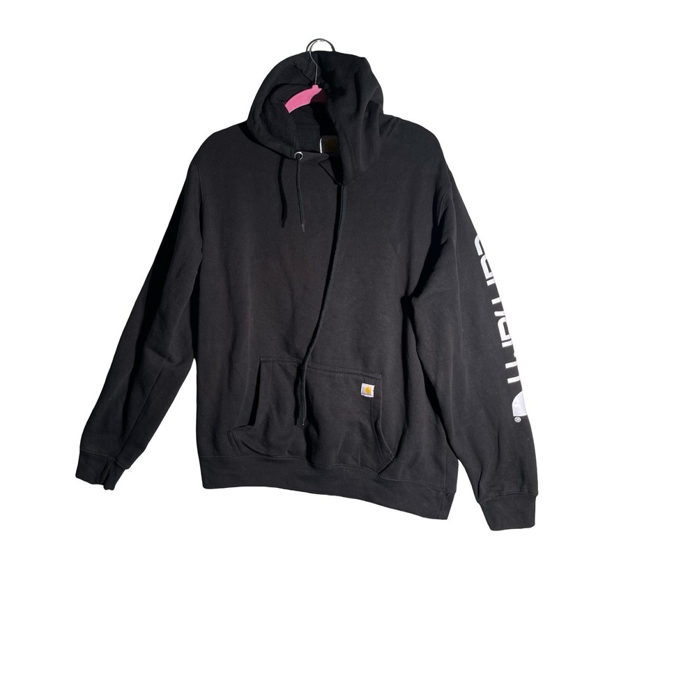 Carhartt Mens K288 Midweight Logo Sleeve Hoodie Black XXL Regular Sweatshirt